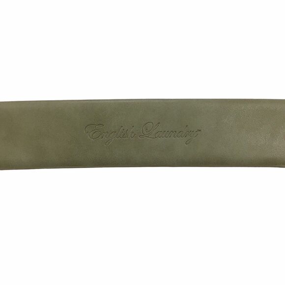 English Laundry Men's L Belt in Olive Green Size 38/40 Vegan Faux Leather - Picture 2 of 5